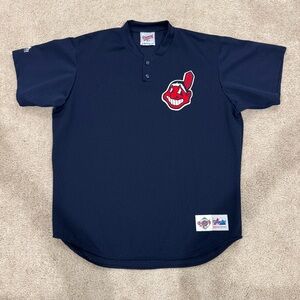 Vintage Cleveland Indians Majestic Diamond Collection Jersey Men Sz XL